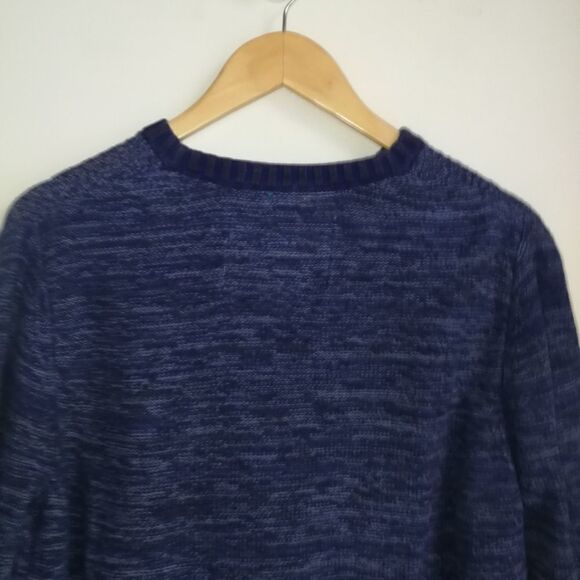 Men URBAN OUTFITTERS / KOTO Blue Cable Knit Cotton Crenwneck Sweater Size Medium - Picture 8 of 13